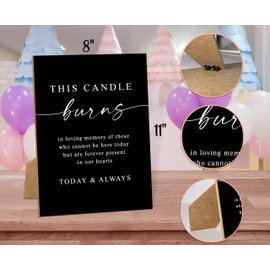 Funeral Sign, 8x11 Black Minimalist Style Loss of Loved One Memorial Sign, In Loving Memory Sign, Funeral Decorations, Wedding Table Decor, Memorial Gifts For Loss of Loved One, Bereavement Gifts -12