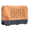 Humidifier 200ml Aroma Diffuser Wood Grain Flame Pattern Light Low