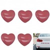 5 Pack Car Stickers Heart Metal Auto Exterior Adhesive Badges