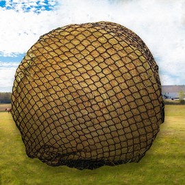 BlissKiss (4x5 Feet Round Bale Hay Net, Slow-Feeding Solution for Horses, Cattle, and Alpacas, Reduces Waste and Improves Digestion