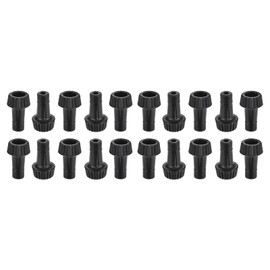 YOKIVE 20 Pack Replacement Lamp Turn Knob, ON/Off Light Turn Knobs | 20mm Length Socket Extensions Great for Fans Switch Fixtures(Black)