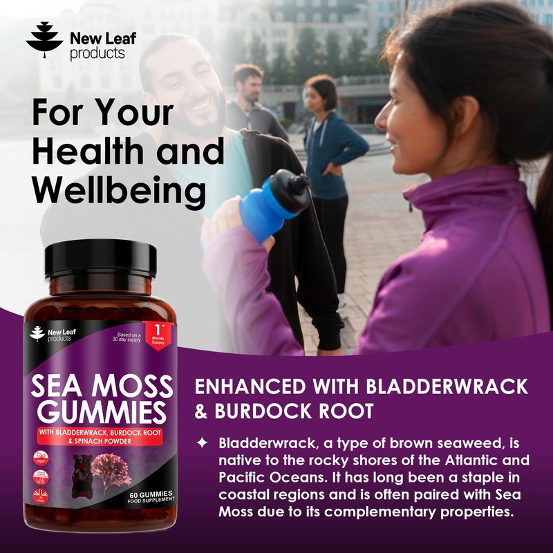 Sea Moss Gummies - 60 Gummies Enriched with Irish Sea