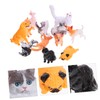 Kisangel 12pcs Cat Figurines Toys Kitten Puppy Statues Pet Figurines