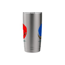 France Flag T-Rex Dino Heart French Pride French Roots Stainless Steel Insulated Tumbler