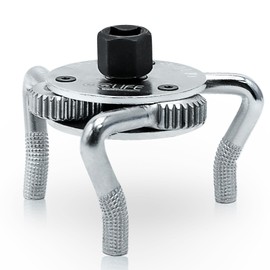 CCLIFE Oil Filter Wrench 3-Arm Cr-V Oil Filter Spider with 3/8 Inch x 1/2 Inch Adapter Oil Change Tool Oil Filter Removal Tool Car Tool for Oil Filter Diameter 69-136 mm