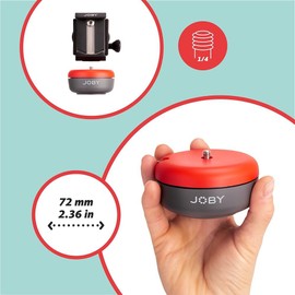 JOBY Spin Phone Mount Kit, Includes Bluetooth Electronic Head, Phone Mount - Motion Control, Motorized Mobile Phone Panning Base, Video Panoramic, Vlogging, Content Creation, Time Lapse, App Control
