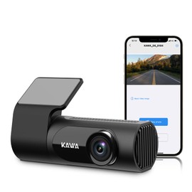 KAWA Dash Camera, 2K Resolution, Smartphone Linkage, 4 Megapixels, Strong Night Vision, Voice Control, Ultra Small, Optional Installation, Smartphone Linking, 360° Rotation, WI-FI Compatible, Parking