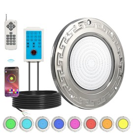 CLOSUNT Pool Lights for Inground Pool, 10 Inch Large LED Multicolor Inground Pool Light with 50 Foot Cord for Wet Niche, 60W Waterproof Swimming Pool Lights, APP Control (Controller Included)