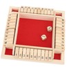 4 Sided Shut The Box Dice Game Wooden Board Table