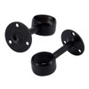 4pcs Stainless Steel Black Ceiling Curtain Pole Holders Brackets Wall