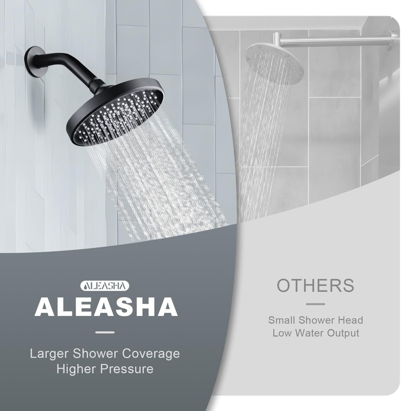 Shower Head High Pressure Rain, Luxury Bathroom Showerhead with Adjustable