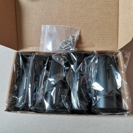 PUTOAHAO 4 Adjustable Furniture Feet, Cabinet Legs, Aluminium Alloy (Diameter 38 mm), Furniture Foot Height Adjustable (0-15 mm), Thick Pipe Wall, Furniture Foot for TV Cabinet, Bathroom, Kitchen, DIY