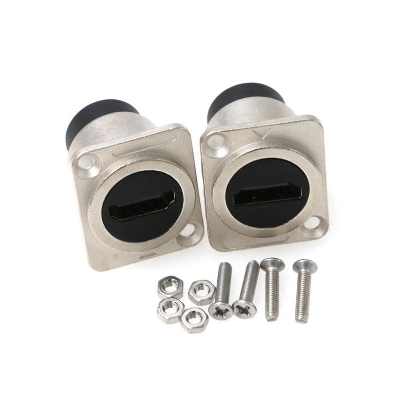ZBLZGP HDMI Bulkhead Extension Socket D Type Panel Mount HDMI