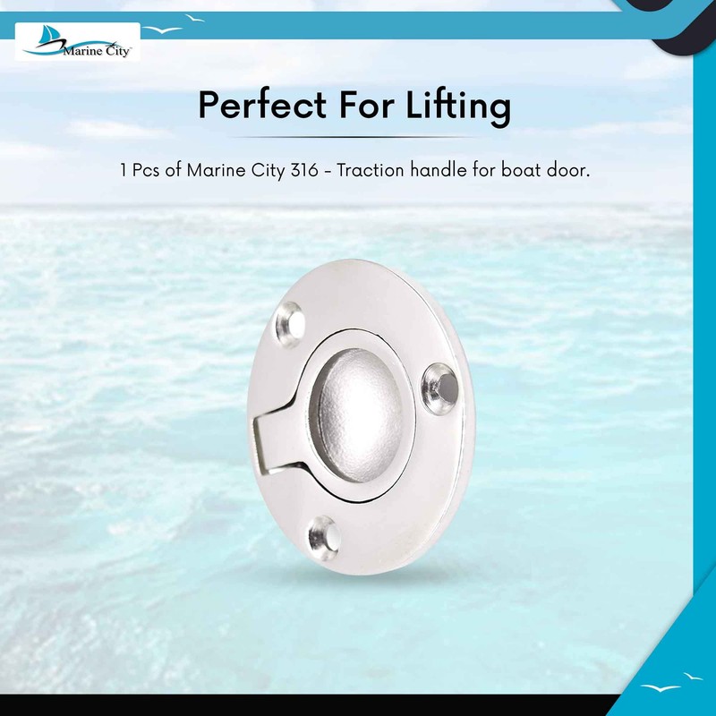 Marine City 316 Grade Stainless Steel Round Flush Boat Hatch