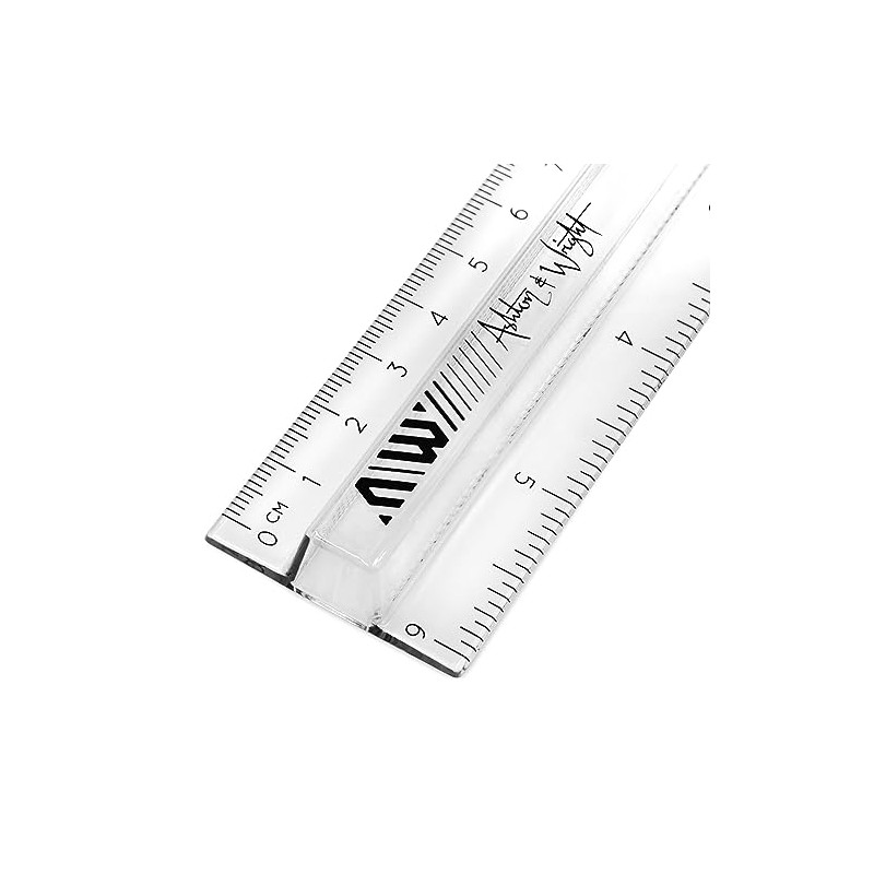 Ashton and Wright - 6 Inch / 15cm Raised Rulers