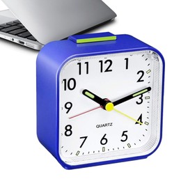 Quartz Alarm Clock | Silent Non-Ticking Glow Night Light Loud Alarm,Quartz Alarm Clock for Bedside Table, Desk, Kitchen, Bedroom - Portable for Kids, Teens