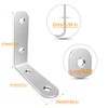 LuckIn 40 Pcs L Bracket Stainless Steel Corner Brace Sets,