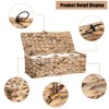 Sumnacon Wicker Storage Basket with Lid Rectangle Wicker Basket with