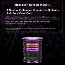 Restoration Shop - Victory Red Acrylic Urethane Auto Paint - Quart Paint Color Only - Professional Single Stage High Gloss Automotive, Car, Truck Coating, 2.8 VOC