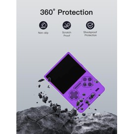 for Trimui Brick Handheld Game Console Gaming Controller Silicone Grip Case ，Soft Skin Silicone Case Full Protective Case Cover with Lanyard-Purple