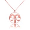 LoEnMe Jewelry Silver Plated Aries Woman Custom Made Engraved Sterling