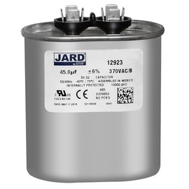 45 mfd Oval Multi-Purpose 370 VAC Capacitor, Industrial Grade Compatible Replacement for Central Air-Conditioners, Heat Pumps, Condenser Fan Motors, Compressors