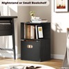 Furologee S Nightstand with Charging Station, 3 Tier Open End