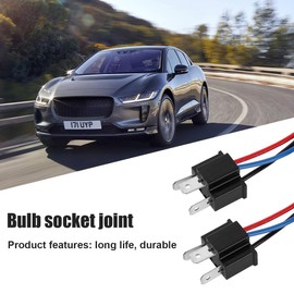 Bittwee Headlight Wire Socket Connector, 2 Pcs H4 Male/Female Power Plug, 3 Wire Way Automotive Waterproof Electrical Connectors, Light Holder Wiring Pigtail Adapter, Fit for Truck Marine