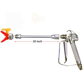Airless Paint Spray Gun,High Pressure 3600 PSI 517 Tip Swivel Joint with 10 Inch Extension Pole