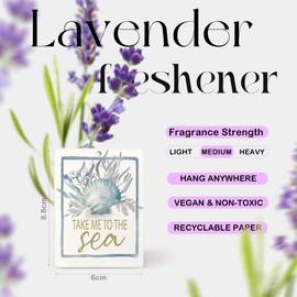 ZFQ Retro Blue Beach Car Air Freshener, Coastal Seashell Starfish Beachy Air Freshener Hanging 3 Pcs for Cars Closet Drawer or Books, Blue Preppy Beach Car Accessories Mirror Decor for Women