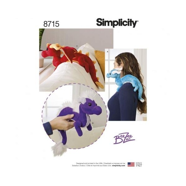 Simplicity Sewing Pattern 8715 Toys OS (ONE Size)