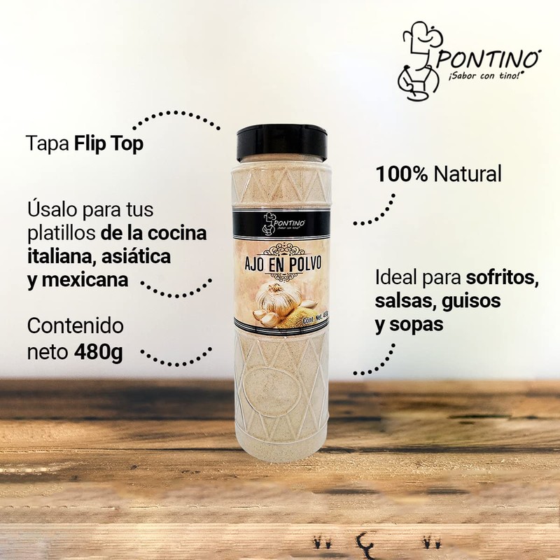 Pontino Ajo en Polvo, 480 g