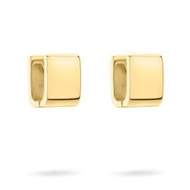 Liebeskind Berlin Rectangular Hoop Earrings 1.4 cm Stainless Steel, stainless steel, No gemstone.