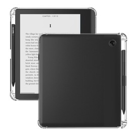 LaoShuSheng Clear Case for 8" Kobo Sage (2021 Released) - Slim Lightweight TPU Transparent Flexible Soft Back Shell Cover with Pen Slot (Clear)
