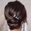Cubahop Bridal Wedding Hair Pins Gold Bridal Crystal Hair Clips