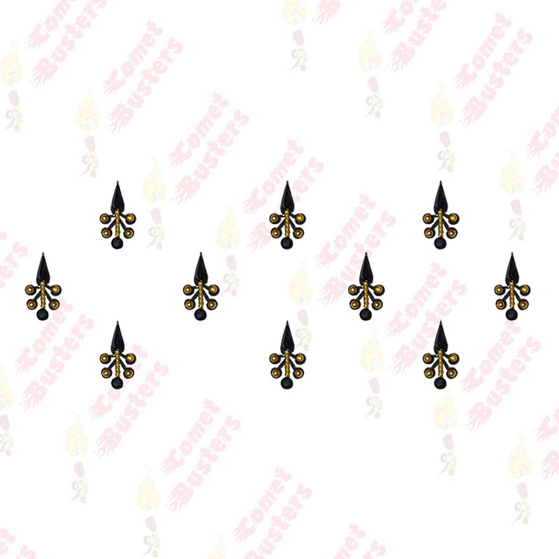 Comet Busters Beautiful Black Bindi With Golden Work (BIN747)