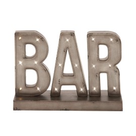Deco 79 48648 Superb Metal Led Bar Sign, 16" W x 12" H