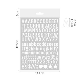 2280 Pieces White Small Letter Stickers, 0.5 Inch Self-Adhesive Alphabet Numbers, Cute Vinyl Letters for Mailbox, Scrapbooking, Windows, Signs, Doors, Enterprise, Address (15 Sheets)