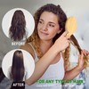 MRD Hair Brush Set, Natural Bamboo Comb Paddle Detangling Hairbrush,