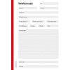 PRICARO 5 x A6 Unpunched Telephone Notepad Red