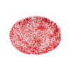 Crow Canyon Home Enamelware Oval Platter, 17.5 inch, Red/White Splatter