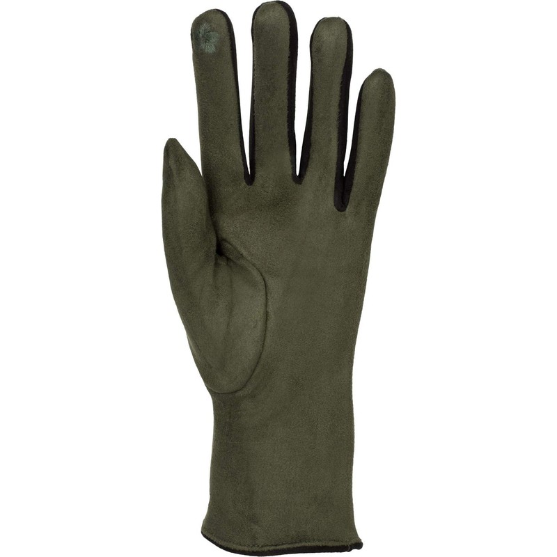 styleBREAKER Women's Touchscreen Gloves with Color Contrast and Fleece Lining,