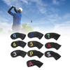 10Pcs Golf Head Cover Club Headcover Waterproof PU Elastic Closing