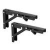 Folding Shelf Brackets - Shelf Brackets Matte Black 14 Inch