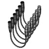 VANDESAIL XLR Cables Short, Mic Cord 1ft 6 Pack, Braided