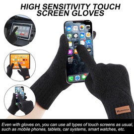 Homealexa Winter Gloves Touchscreen Gloves Knitted Gloves Finger Gloves Sport Warm Windproof Winter Gloves