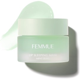 FEMMUE Mascarilla Labial De Noche (Mint Bliss) Tratamiento Labial Hidratante Nocturno Rellenador Y Suavizante Con Eucalipto Y Escualano Para Suavizar Los Labios Secos Y Agrietados