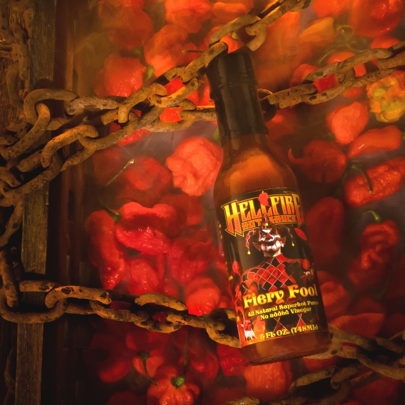 Hellfire Hot Sauce Fiery Fool - Extreme Hot Sauce without