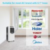 KLOLKUTTA Portable Air Conditioner Window Kit with Coupler, 5.9 Inch