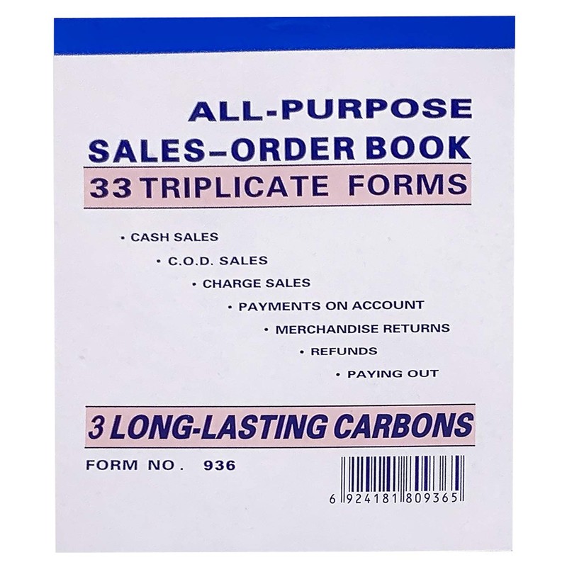 10 Pack Large Sales Order Book Receipt Invoice Duplicate Carbonless